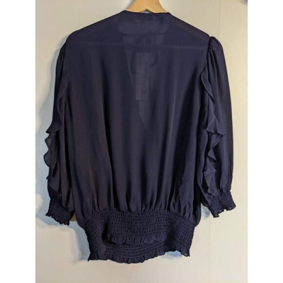 Nwt Parker | Larah Silk Georgette Blouse in Raven - Picture 6 of 10